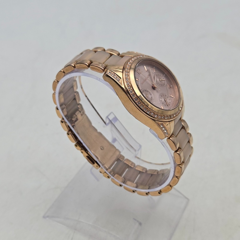 Michael Kors Chronograph Women's Mini Blair Rose Gold Tone Watch MK6175 - Picture 4 of 16